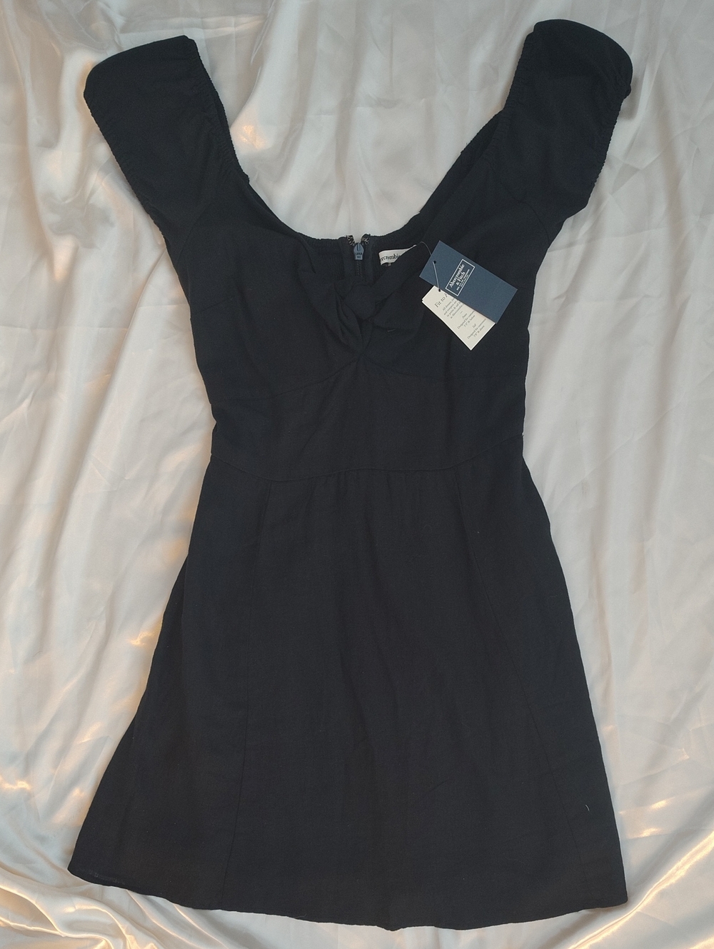 Abercrombie & Fitch Women's Black Scoop Neck Dress